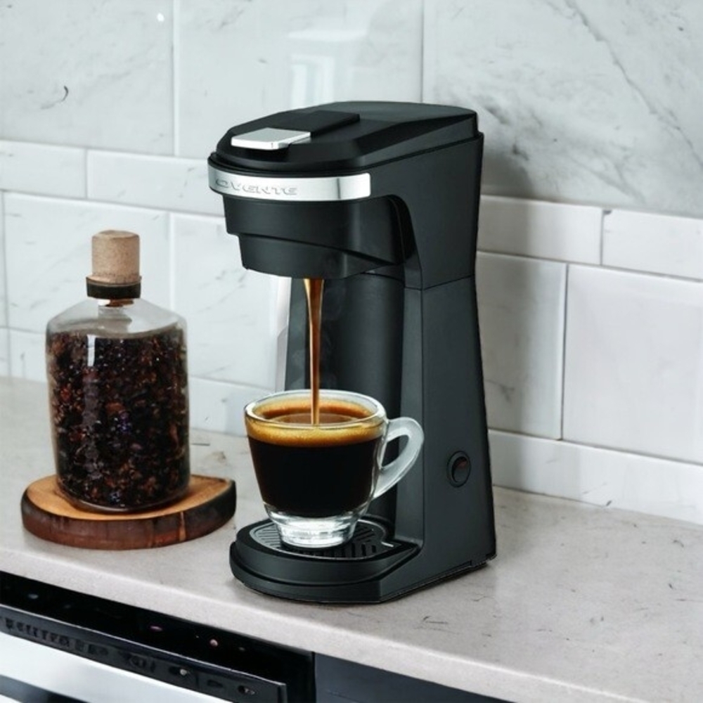 Ovente 2-in-1 Compact Coffee Maker 14oz K-Cup Ground Coffee Fast Brew NIB